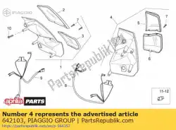 Aquí puede pedir luz de la cola. Lh de Piaggio Group , con el número de pieza 642103: