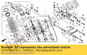 honda 52455GBF831 stop, veerzitting - Onderkant