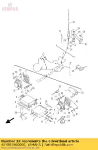 yamaha 4XY881960000 cord, head set 1 - Bottom side