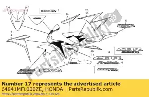 Honda 64841MFL000ZE mark, rr. coprisella (hond - Il fondo