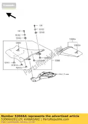 Ici, vous pouvez commander le siège, rr, cuir noir + bande auprès de Kawasaki , avec le numéro de pièce 53066028112Y: