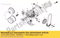 15510MY1000, Honda, komp. rur., olej honda xl transalp v xrv africa twin  vt shadow ca c spirit c2 s c2s aero nt deauville cs va black c2b ntv revere widow dc ntv650 vt600c xrv750 xl600v vt750c vt750c2 nt650v xl650v vt750dc nt700v nt700va vt750ca xl700v xl700va vt750c2b vt750c2s vt750cs vt75, Nowy