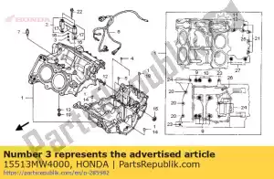 Honda 15513MW4000 collar, chorro de aceite, 10x19.3 - Lado inferior