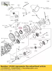 Ici, vous pouvez commander le 01 embrayage aller simple auprès de Kawasaki , avec le numéro de pièce 131940021: