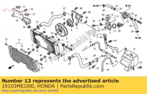 Honda 19103MEJJ00 tubo, tanque de reserva - Lado inferior