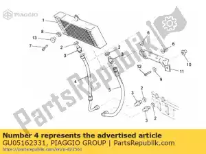 Piaggio Group GU05162331 rh pipe - Bottom side