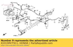 honda 43315MCT911 slang e, rr. rem - Onderkant