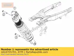 monoshock 350 sx-f, 350 fc 15 van KTM, met onderdeel nummer 18187O5701, bestel je hier online: