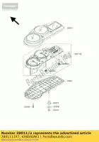 280111197, Kawasaki, meter,speed&tacho,mph kawasaki zx12r ninja a zx 12r 1200 , New