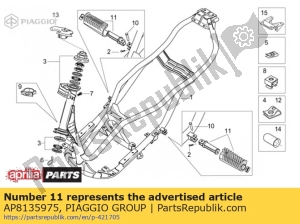 aprilia AP8135975 tylne podnó?ki. para - Dół