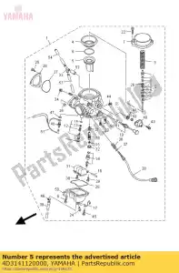 yamaha 4D3141120000 soupape, papillon 1 - La partie au fond