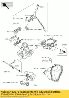 230160034, Kawasaki, lamp-assy, ??fi ostrze?enie kawasaki kx  f kx450f 450 , Nowy