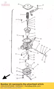 yamaha 25G141072000 needle valve set - Bottom side