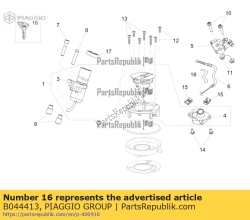 Aprilia B044413, Clé aprilia avec transpo., OEM: Aprilia B044413