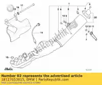 18127653815, BMW, tapa del tubo de escape - nirosta (hasta 08/1999) bmw  1200 1996 1997 1998 1999 2000 2001, Nuevo