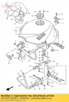 4TV241101003, Yamaha, zbiornik paliwa komp. yamaha yzf yzfr thundercat 600, Nowy