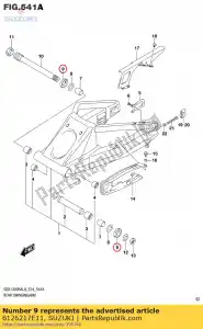 Suzuki 6126217E11 junta antipolvo - Lado inferior