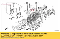 Qui puoi ordinare guida, in. Valvola (o. S.) da Honda , con numero parte 12204KRNP10: