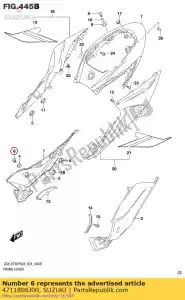 Suzuki 4711808J00 parafuso, moldura cov - Lado inferior