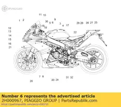 Aquí puede pedir etiqueta de la banda izquierda del tanque de Piaggio Group , con el número de pieza 2H000967: