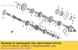 Aquí puede pedir engranaje, m-2 de Honda , con el número de pieza 23431ML4610: