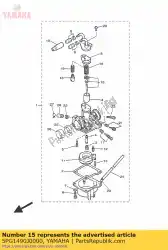 naald set van Yamaha, met onderdeel nummer 5PG1490J0000, bestel je hier online: