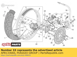 Aprilia AP8133660, Voorremslang, OEM: Aprilia AP8133660