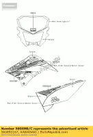 560692167, Kawasaki, patroon, lijkwade, lwr, lh kawasaki d tracker 125 , Nieuw