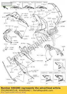 kawasaki 55028058551B cowling,side,lh,m.m.c.gr zx100 - Bottom side