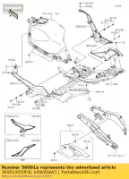 360010650H8, Kawasaki, 01 lado de la cubierta, izda., Ébano kawasaki ex650 ninja 650 krt 650l lams l , Nuevo