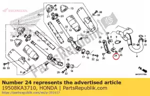 Honda 19508KA3710 écrou, ressort, 6mm - La partie au fond