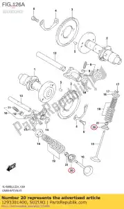 Suzuki 1293381400 asiento, primavera - Lado inferior