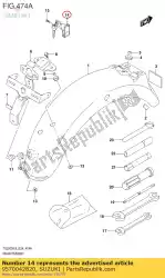 Qui puoi ordinare set di serrature, casco da Suzuki , con numero parte 9570042820: