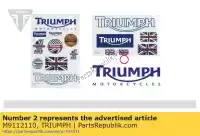 M9112110, Triumph, Window decal 4 triumph clothing 0 1990 1991 1992 1993 1994 1995 1996 1997 1998 1999 2000 2001 2002 2003 2004 2005 2006 2007 2008 2009 2010 2011 2012 2013 2014 2015 2016 2017 2018 2019 2020 2021, New