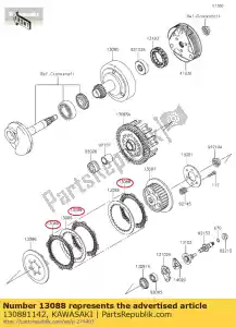 kawasaki 130881142 p?yta-tarcie klx110-a2 - Dół