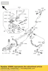 Here you can order the hose-brake vn2000-a2h from Kawasaki, with part number 430950168: