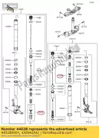 440280004, Kawasaki, molla forcella-guida zx600r9f kawasaki  zx 600 2009 2010 2011 2012 2017 2018, Nuovo