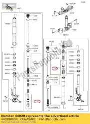 Here you can order the guide-fork spring zx600r9f from Kawasaki, with part number 440280004: