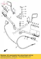 kabel, koppeling van Yamaha, met onderdeel nummer 4G0263350000, bestel je hier online: