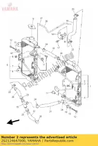 yamaha 2S2124647000 verblijf, radiator - Onderkant