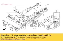 Aquí puede pedir collar, l. Distancia de pivote de Honda , con el número de pieza 52143MBW000: