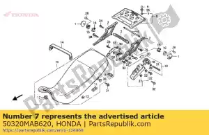 Honda 50320MAB620 portadora, l. rr. - Lado inferior