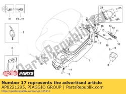 Aprilia AP8221295, Molla di bloccaggio della sella, OEM: Aprilia AP8221295