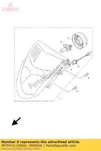 yamaha 4P7H43120000 soporte, zócalo - Lado inferior