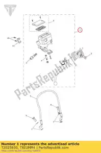 triumph T2025830 brake master cylinder assy axial 5/8 - Bottom side