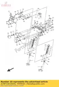 yamaha 2CMF33610000 bras 1 - La partie au fond