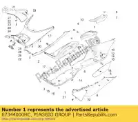 67344000HC, Piaggio Group, lewa strona ?rodkowa     , Nowy