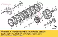 22202KSC670, Honda, disco b, fricção da embreagem honda crf  r x l m crf250x crf250r 250 , Novo