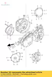 Suzuki 1136119E00 cover, eng sprkt - La partie au fond