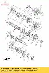 Here you can order the gear, 3rd pinion from Yamaha, with part number 3D7171310000: